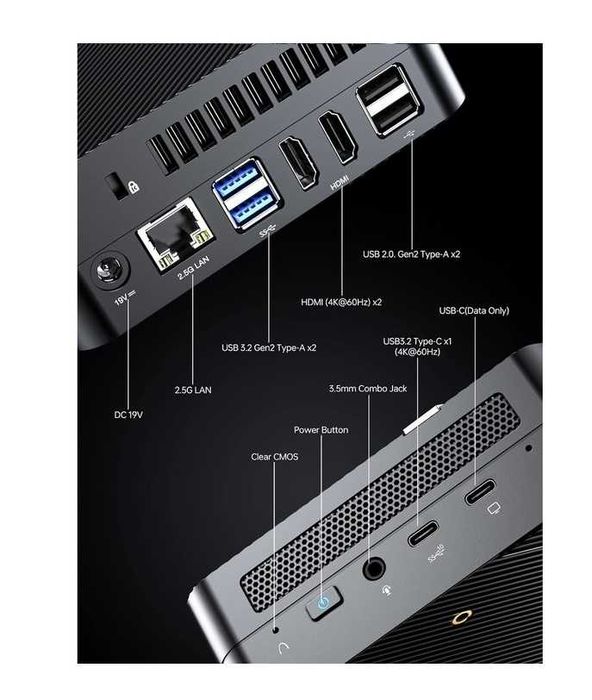 Mini PC MiniSForum UM560 XT Amd Ryzen 5 5600H 3.3Ghz 16Gb DDR4 3200Mhz 512Gb SSD M2 AMD Radeon Graphics