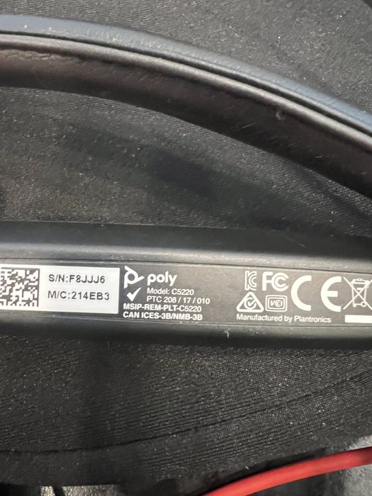Poly Blackwire 5220 - Професионални слушалки с микрофон за работа