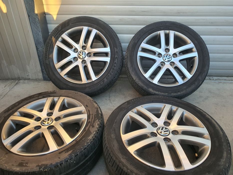 jante cu anvelope vara 205/55/16, originale pt vw golf 5,6,7,8,