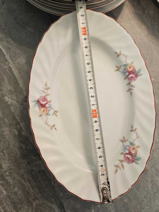 Ретро български порцеланов сервиз "Китка" 23 части – отлично състояние