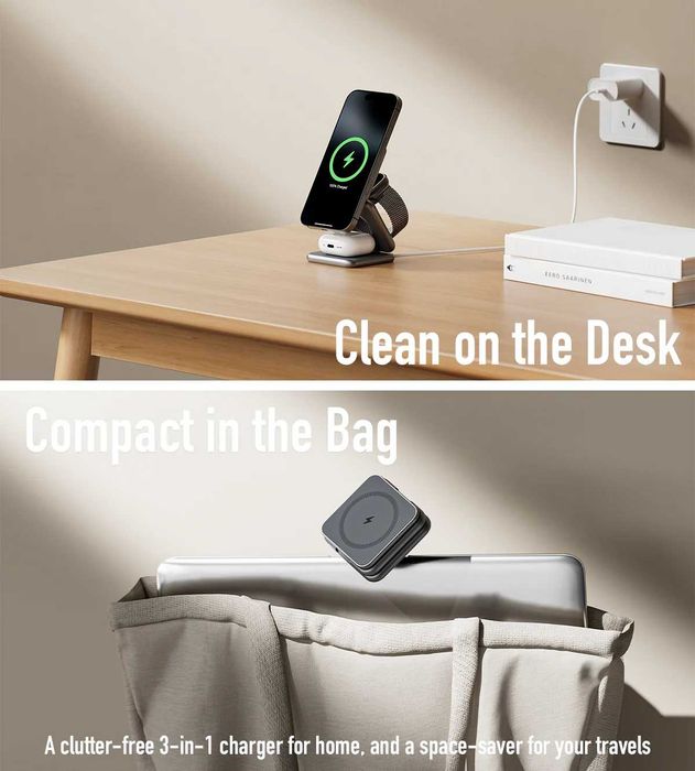 KUXIU X40 3-in-1 MagSafe Foldable Charging Stand sotiladi.