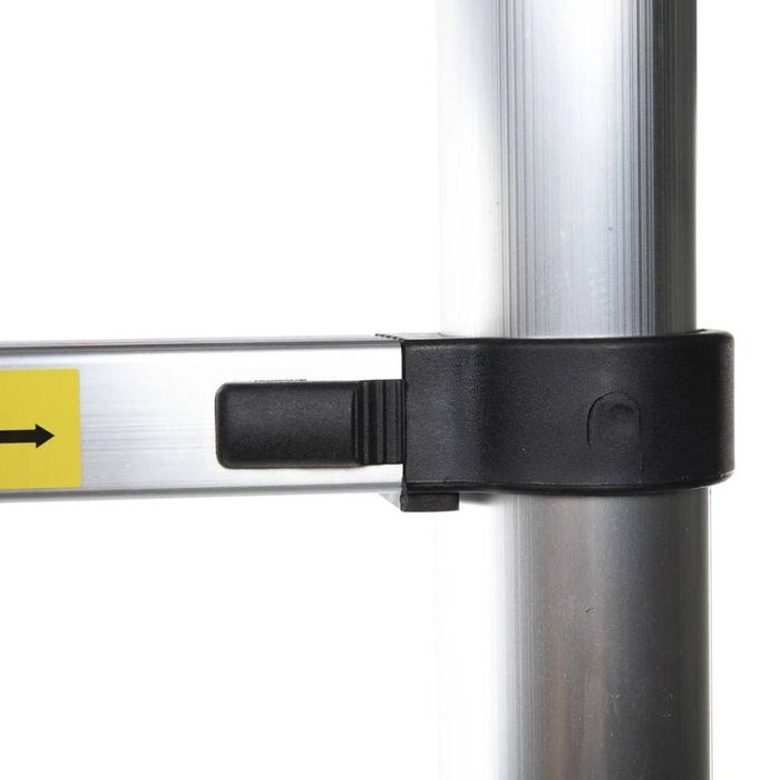 Scară telescopică Taro, înălțime maximă 2,9m, 10 trepte, greutate maximă suportată 150 kg