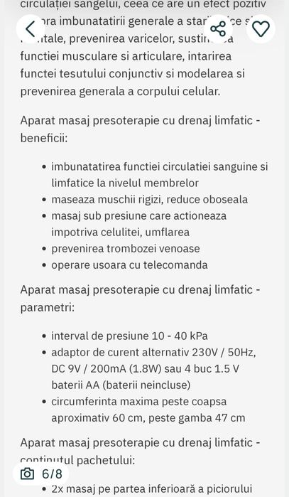 Aparat presopunctura cu drenaj limfatic