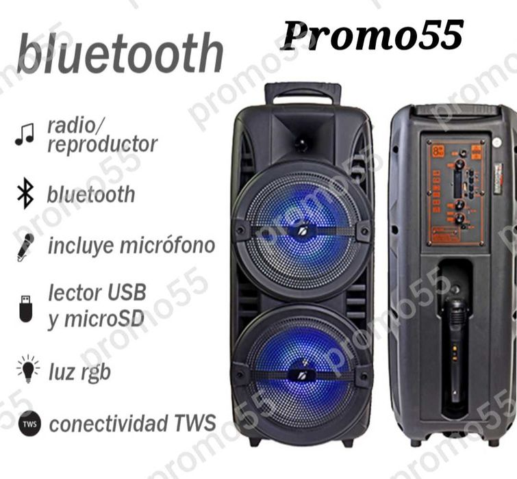 ПРОМО! Голяма Караоке Колона 60см. 16 инча Тонколона Микрофон и Блутут