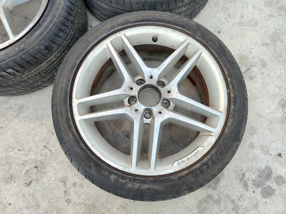 Set 3 Jante aliaj R17 225/45R17 / 245/40R17 5x112 Mercedes-Benz C W204 7.5JX17H2 / 8.5JX17H2 2011 / [2007-2014] / (12D)