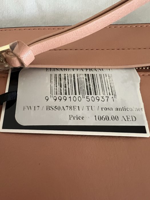 Poseta Elisabetta Franchi, noua , culoare negru cu rose antic.