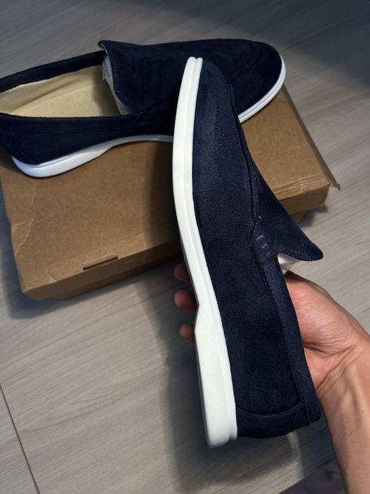 Лоферы 43 размер тёмно-синие