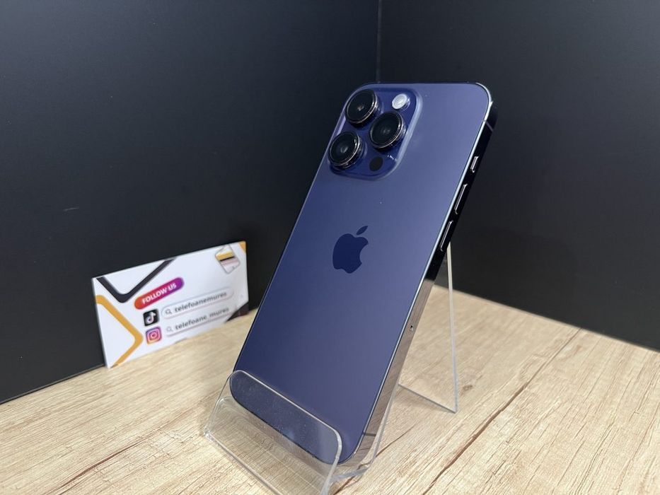 iPhone 14 Pro 128Gb Deep Purple Second-Hand Foarte Bun 3 ani garanție,