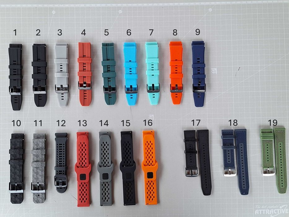 Силиконови каишки за часовници Garmin, Huawei, Samsung, Xiaomi и др.