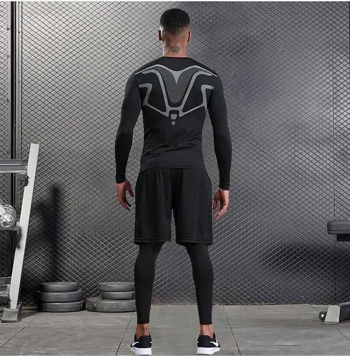 Скидка рашгард 5в1 для тренировки, компресионная одежда, спорт костюм