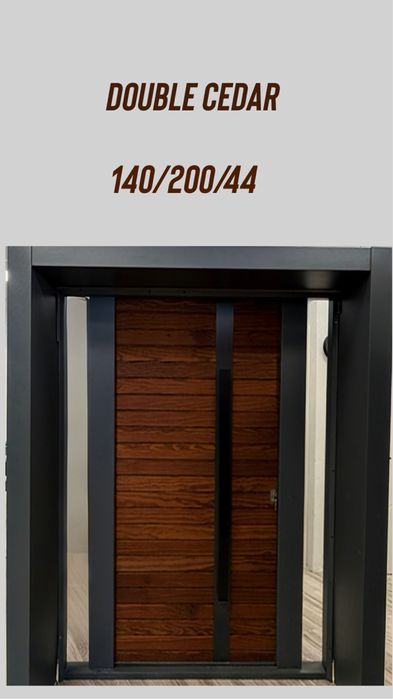 Входна врата за външни условия-Double cedar