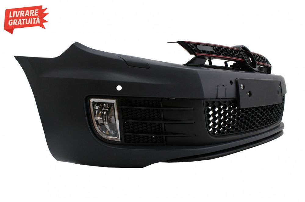Bara Fata cu Prelungire Lip Negru Lucios VW Golf VI 6 (2008-2013) GTI