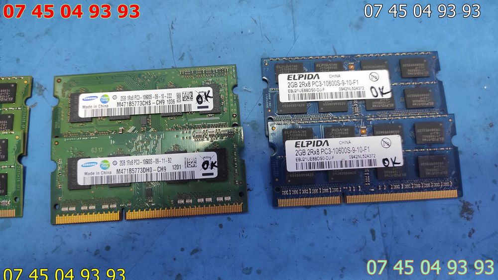 module ram laptop DDR 3 1Gb si 2Gb testate pret pe buc