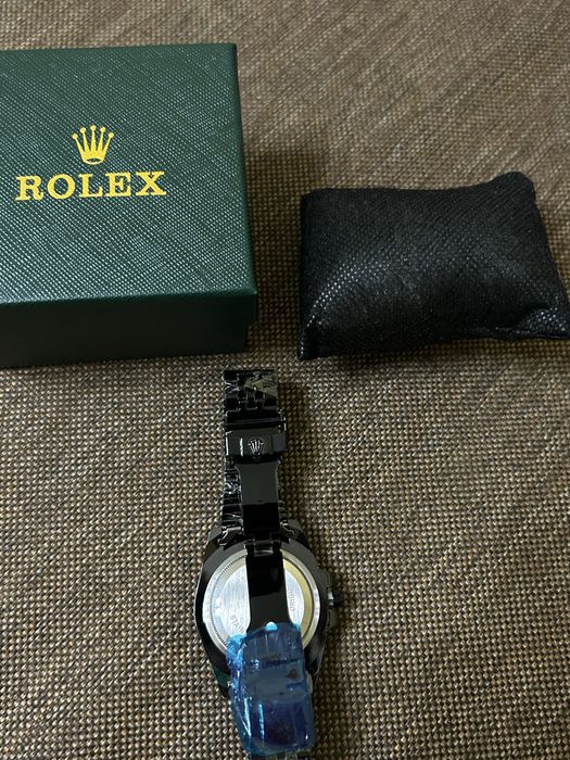 Ceas Rolex Nou de Barbati Negru cu Albastru