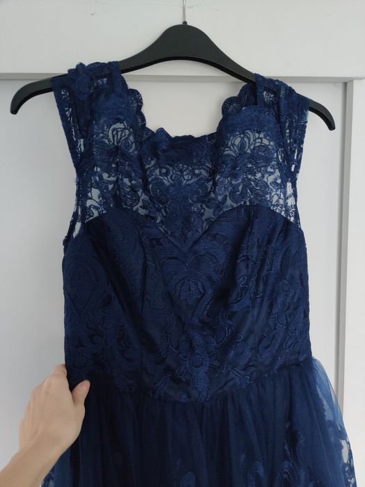 Rochie ASOS eleganta prințesă bleomarin Noua, M, dantela