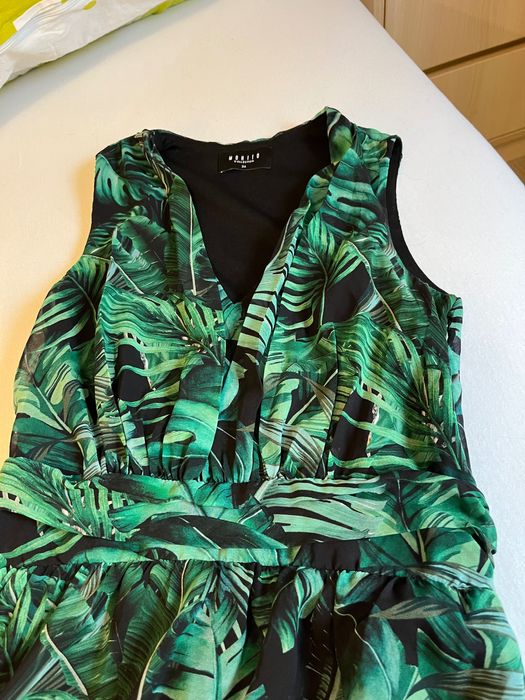 Rochie maxi, lunga cu model exotic floral