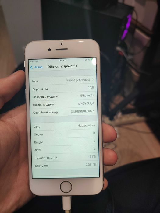 Iphone 6s оригинал 74% аккумулятор 16гб