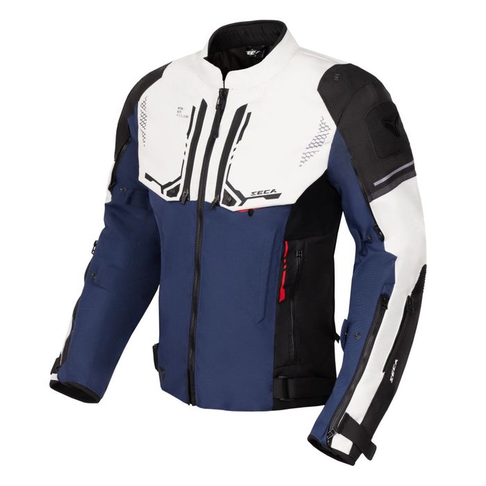 Geacă moto SECA Avatar III 4 anotimpuri gri/bleumarin