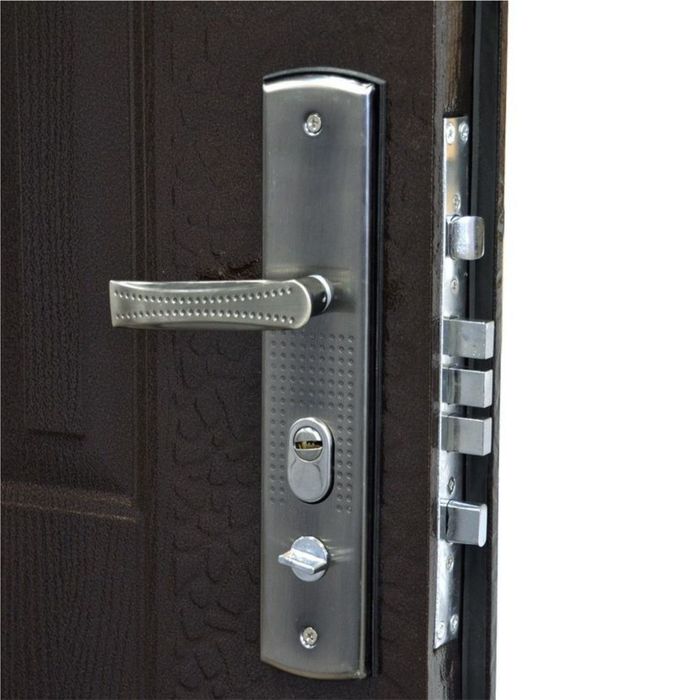 Дверная ручка с замком zy-6126 bn. Ручки дверные к замкам для китайских мет дверей м/о 68 мм левые. Никель. Ручка мастер лок мл300. Замок врезной зв-7.