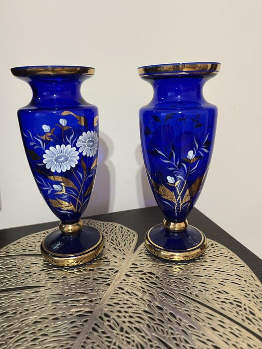 Чешское стекло, Богемия , пара подцветочников