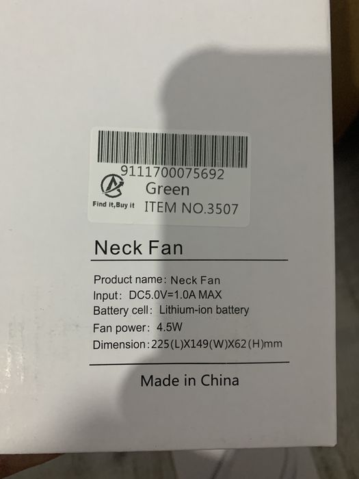 Ventilator Pentru Gât Verde