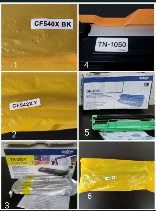 toner HP brother tn 230y dr 1050 imprimanta laserjet pro CF540 tambur