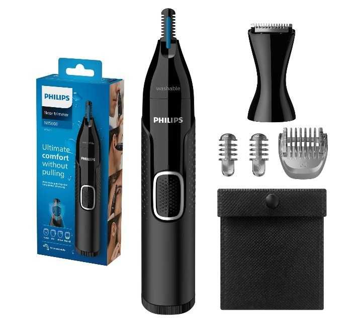 Trimmer pentru nas, urechi și sprâncene Philips Series 5000 (NT5650/16), cu baterie si accesorii [NOI, SIGILATE]