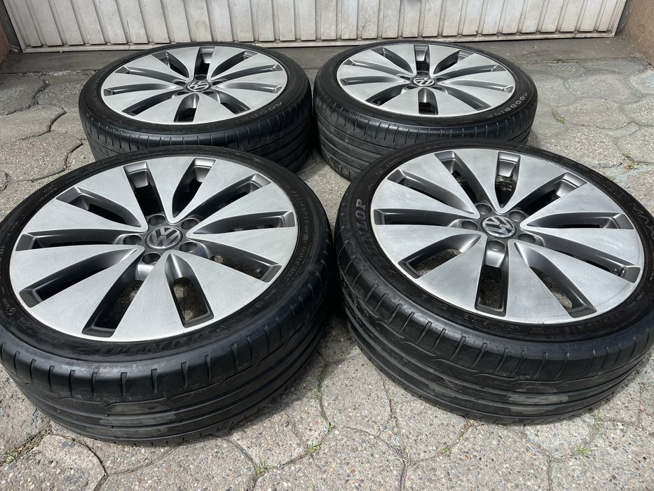 Jante aliaj 5x112mm, anvelope vara 225/40 R18, VW Golf 5/6/7/8, Touran, Eos, Jetta