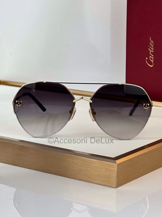 Ochelari de Soare Cartier Panthere CT0355S Full Box [Verificare Colet] Gold