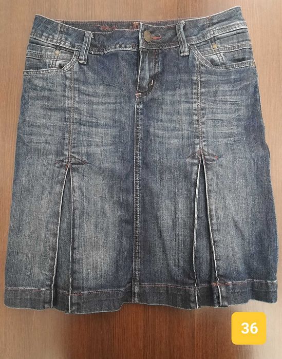 Fuste denim / raiate