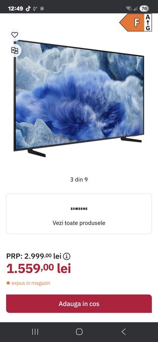 Vand televizor smart samsung ca nou.