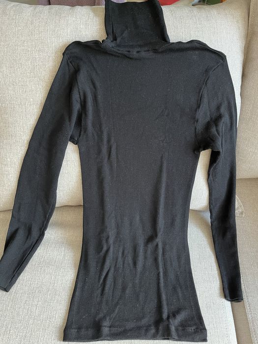 Черно ново поло вълна и коприна