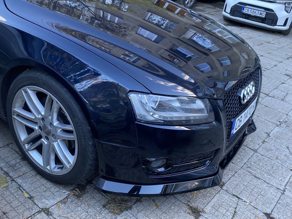 Преден лип спойлер Audi A5 Sportback 8T8 (2009–2016) – черен, ауди а5