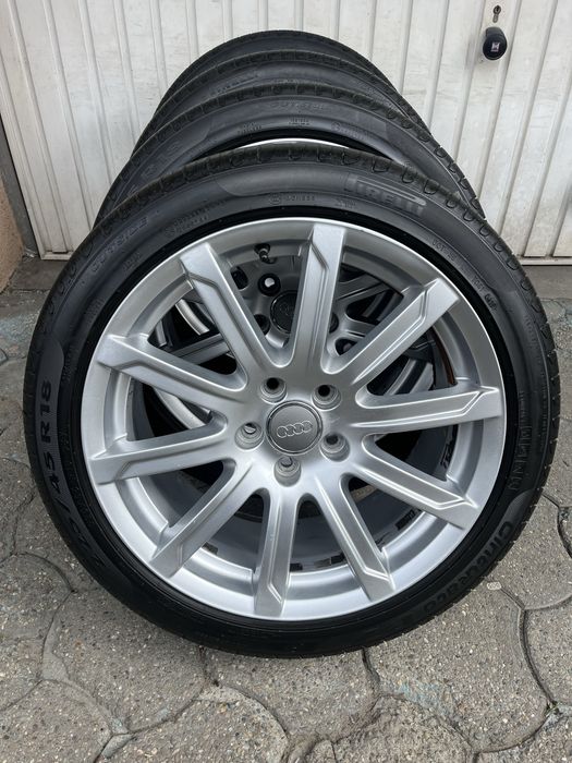 Jante aliaj 5x112mm, anvelope vara 225/45 R18, Audi A3, A4 B7, B8, B9, A6