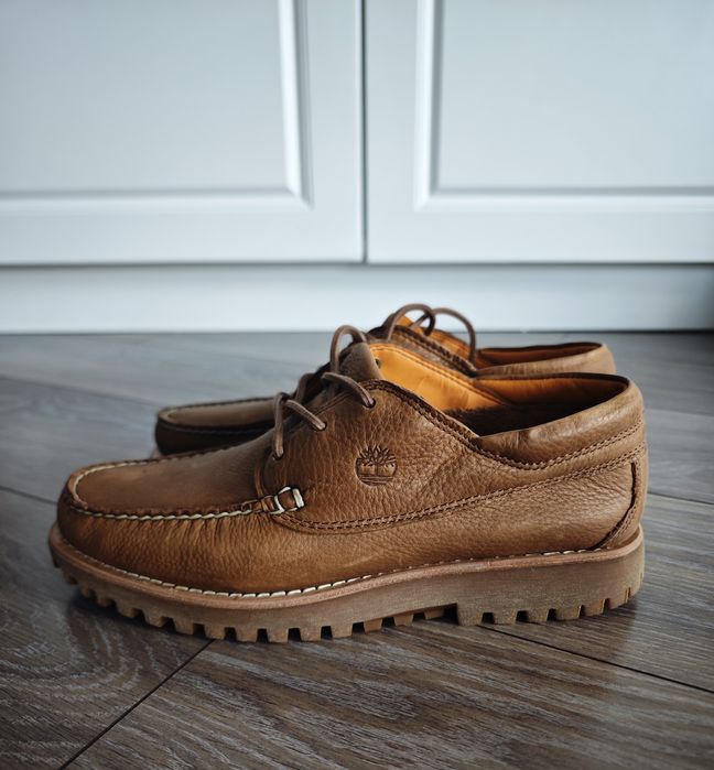 Нови Timberland и Hackett London мъжки кафяви обувки естествена кожа