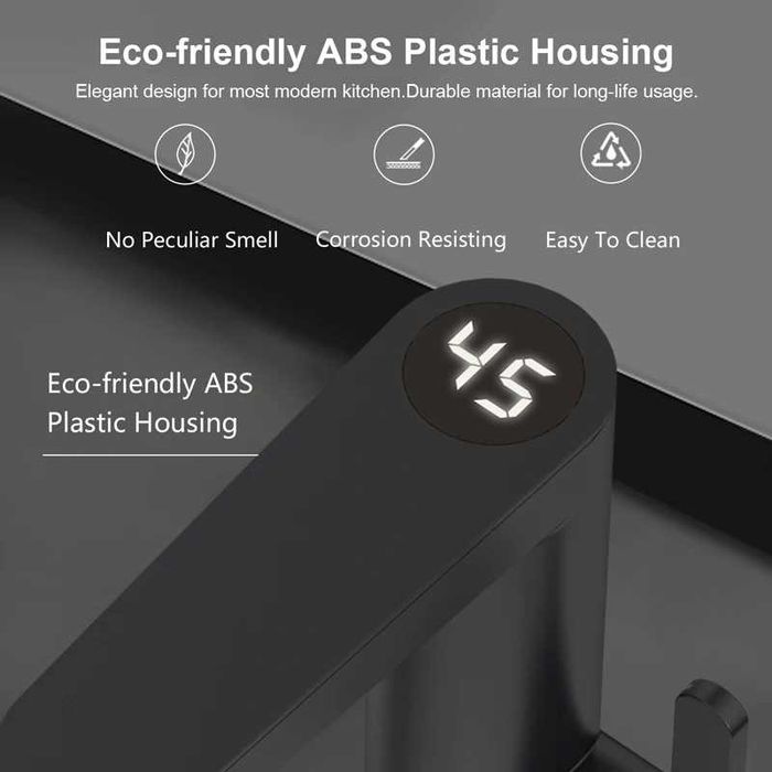 Проточен смесител с нагревател за кухня и баня Briwellna BP21-Black