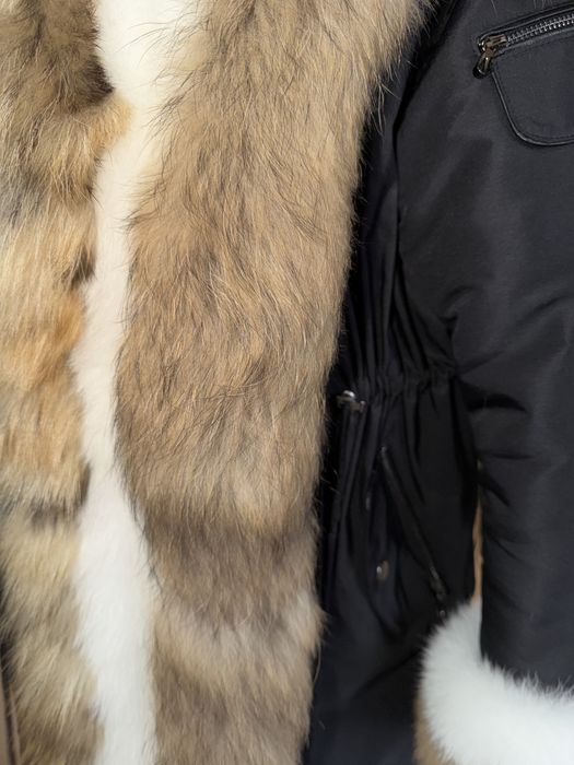 Дамско зимно яке с естествен косъм - Парка