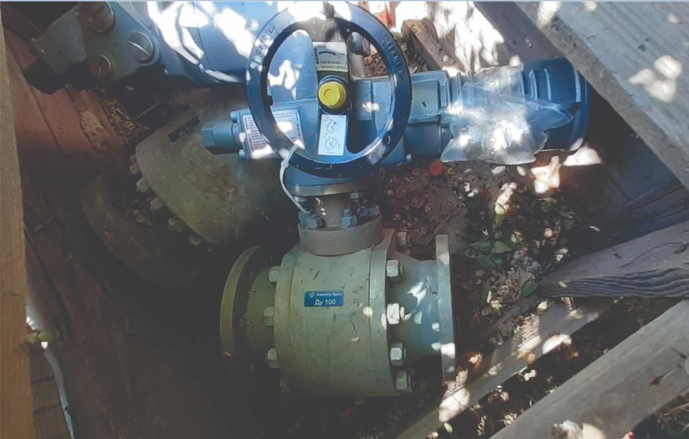 Кран шаровой DN100, PN16 с электроприводом "AUMA"