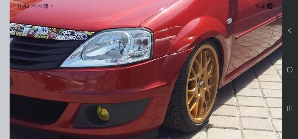 Jante Logan / Opel / Renault -  BBS RX 215 17' --  4x100 7.5 Latime + 4 cauciucuri 205 40 17