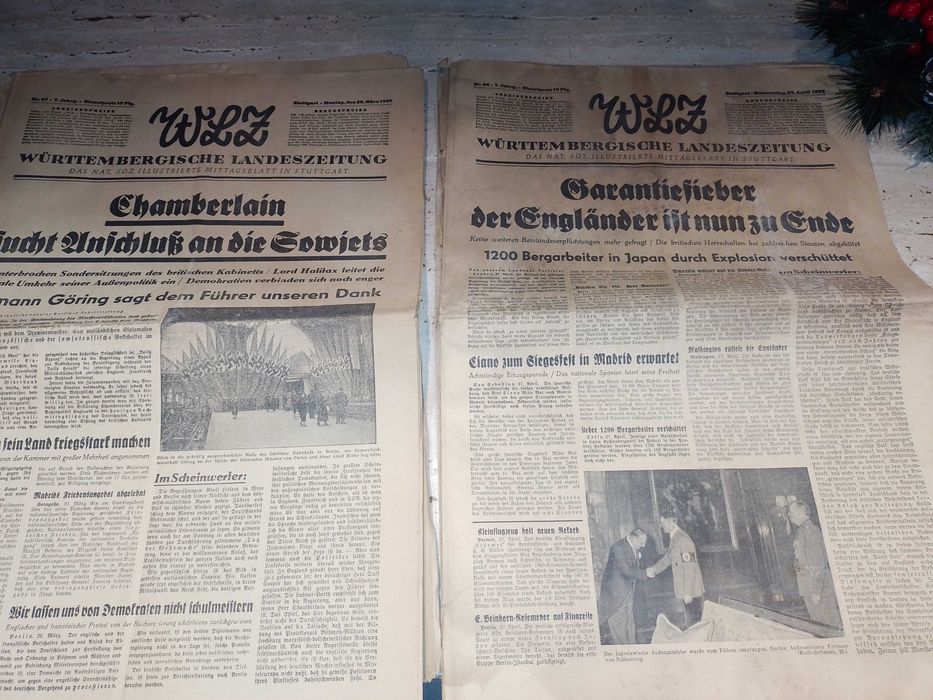 Colectie rara, unicat de ziare WW2 - Germania
