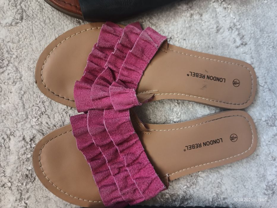 Дамски  чехли сандали естествена кожа