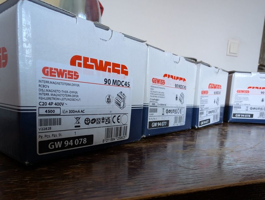 RCBO Gewiss GW94078 si GW94077