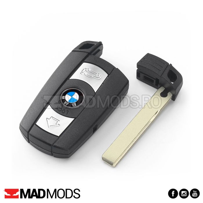 Carcasa cheie BMW E90 E60 E61 E70 E71 E72 E65 Z4 X6 X5, cu emblema