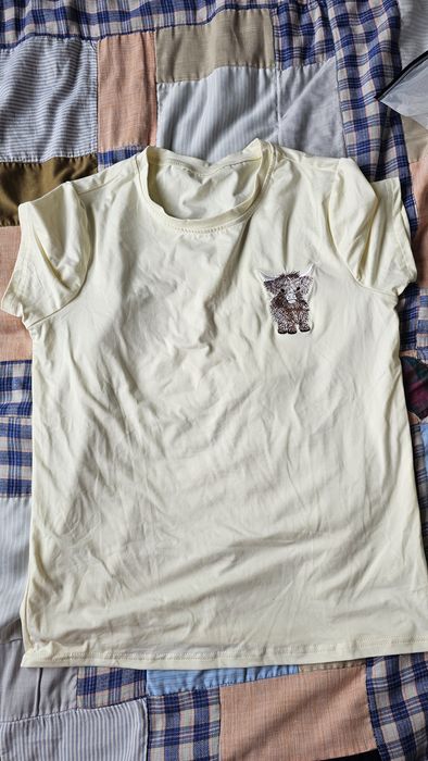 Тениска с бродерия Shein