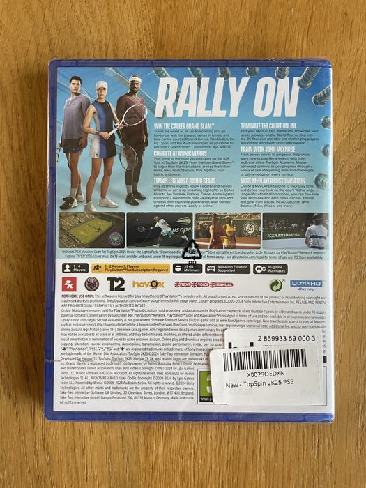 Тенис игра TopSpin 2K25 за PS5