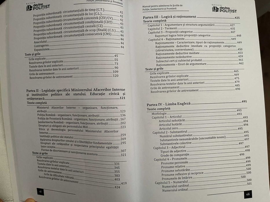 Manual ADMITERE Școlile de Poliție,Jandarmerie și Frontieră