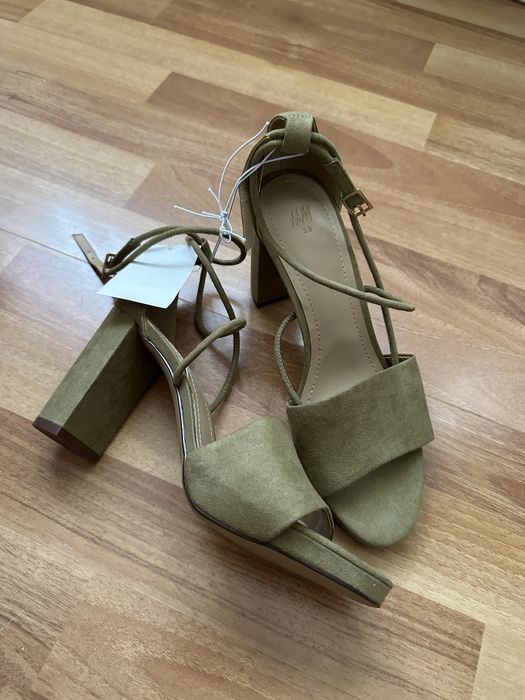 Sandale cu toc, h&m, noi