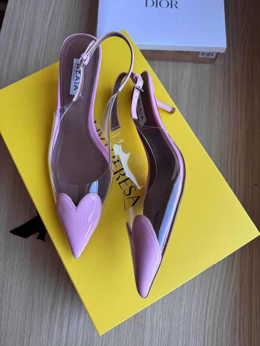 Alaïa coeur розови обувки