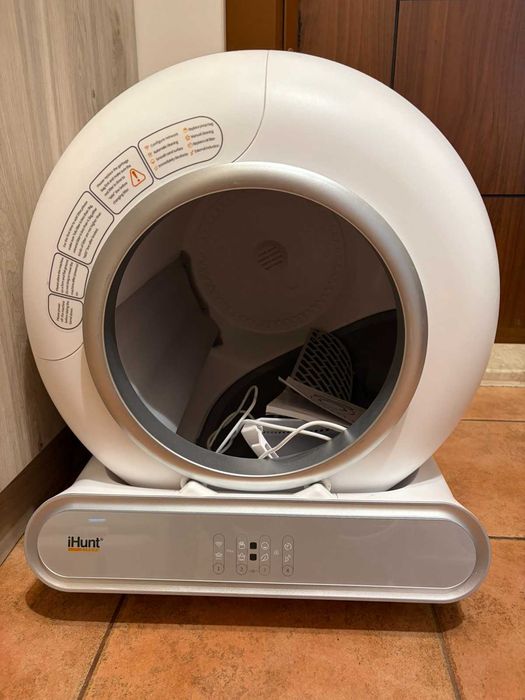 Автоматична тоалетна iHunt Cat Smart Litter V2 за котки, UV стерилизация, самопочистване, сензорен дисплей, безшумен, 9L