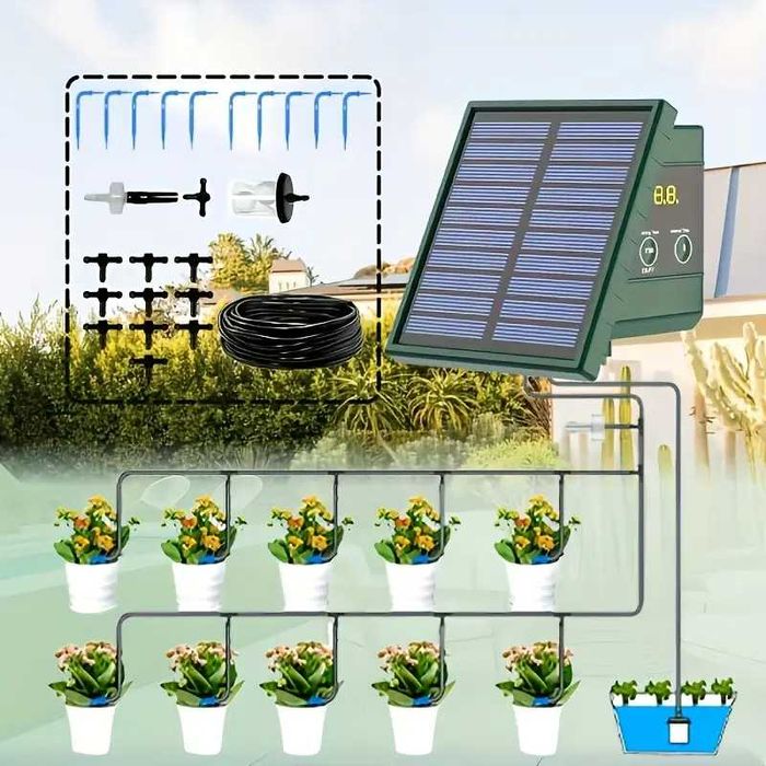 Соларна система за капково напояване, автоматично поливане